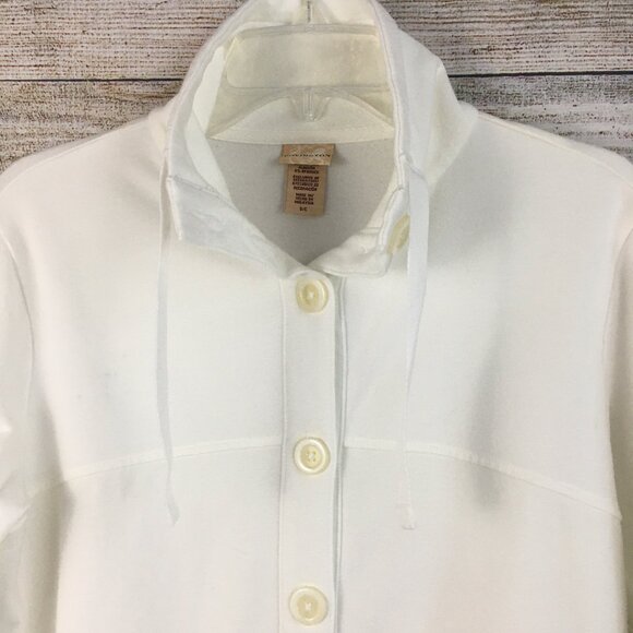 Covington Button Front Soft Cotton Blend Sweatshirt Jacket - Picture 4 of 13